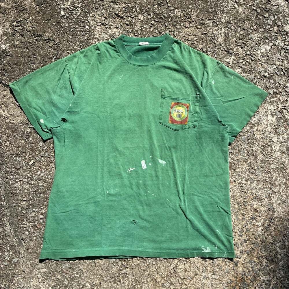 Vintage 1990s Jumping Cow Amber Ale Pocket T-Shirt